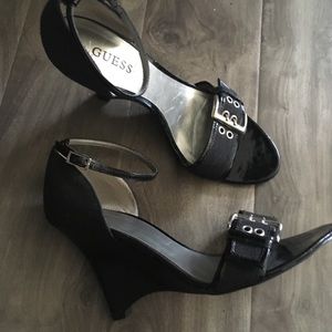 Guess ankle strap wedge